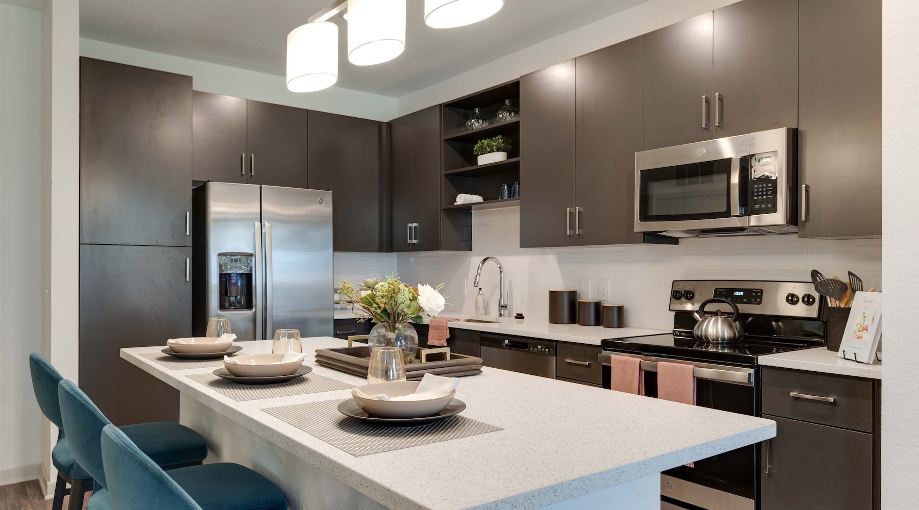 kitchen with wood cabinets and stainless steel appliances